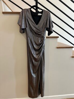 Eliza J Metallic Pewter size 6 dress